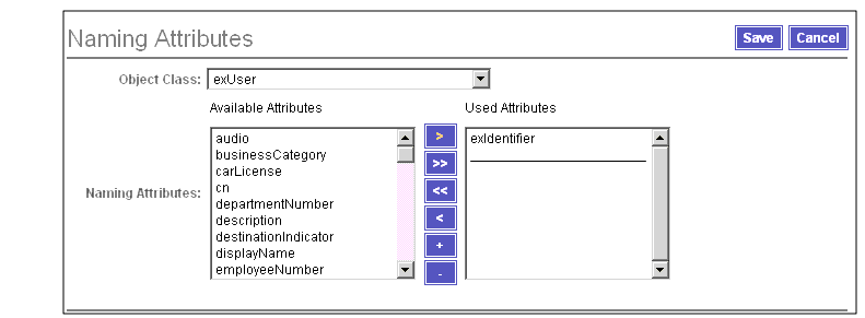 Example: Using the Naming Attributes selection tool.