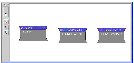 Screen capture of the RFID Configuration Manager drawing pane showing the two new SAP AII configuration objects.