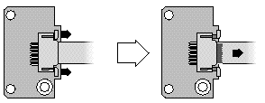 Figure showing the ribbon cable being detached from the ID switch module.