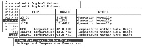 Screen capture shows voltage and temperature components displayed.