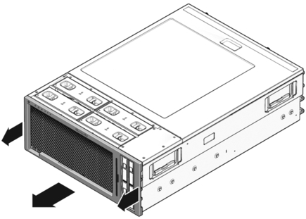 Figure showing how to remove the front bezel.