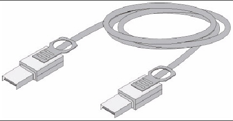 Figure shows a SAS cable.