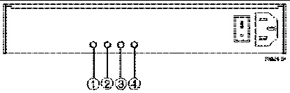 Figure showing the locations of the power-fan assembly LEDs.