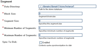 Screen capture showing Segment properties options.