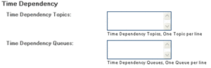 Screen capture showing Time Dependency properties
options.