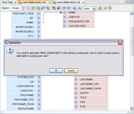 Figure shows the join dialog box.