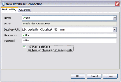 Figure shows the New Database Connection dialog box.