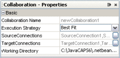 Figure shows the Collaboration – Properties window.
