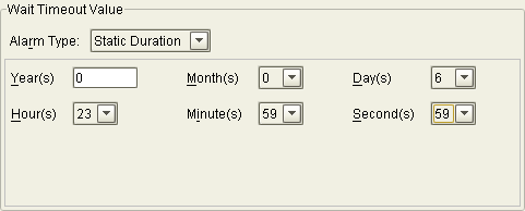 Figure shows the fields to define for static duration
timeouts on the Worklist Manager.