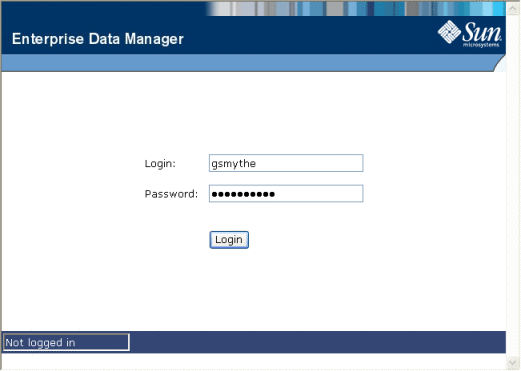Figure shows the login page of the EDM.
