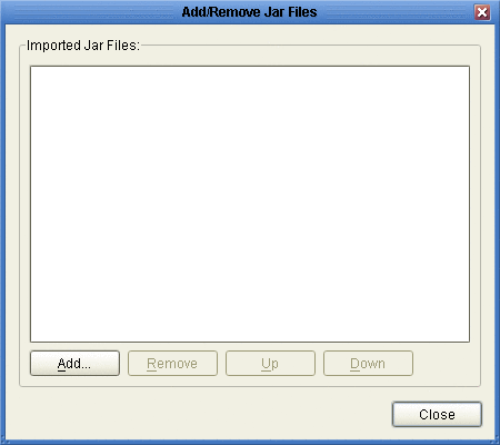 Add/Remove JAR Files