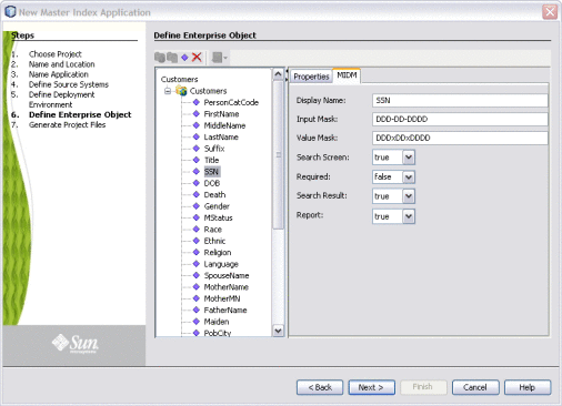 Figure shows the MIDM Properties page.