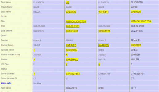 Figure shows the merge preview record.