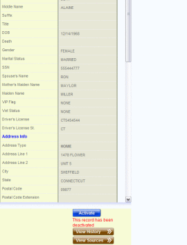 Figure shows the View/Edit page with the Activate button
visible for an EUID.