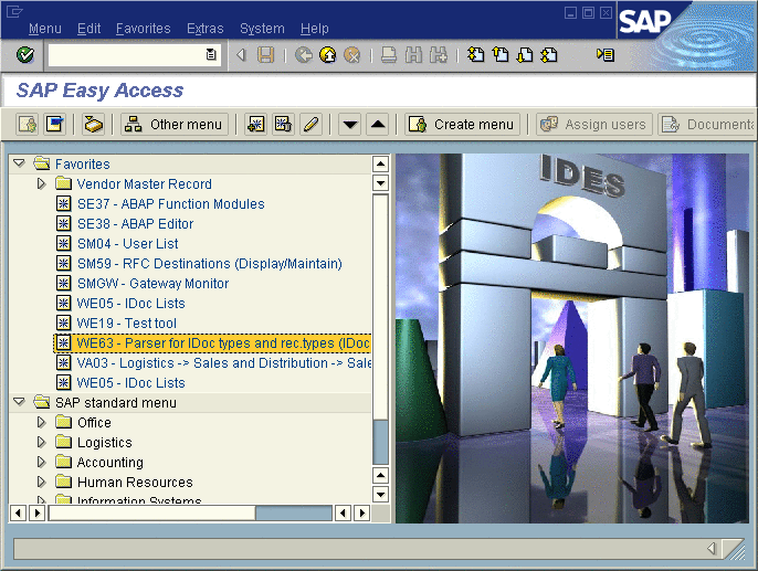 sap easy access menu