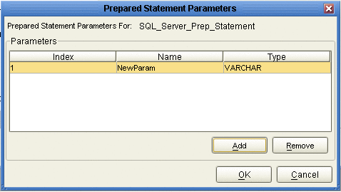Edit the Prepared Statement Parameters