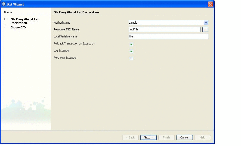 File JCA Adapter Declaration