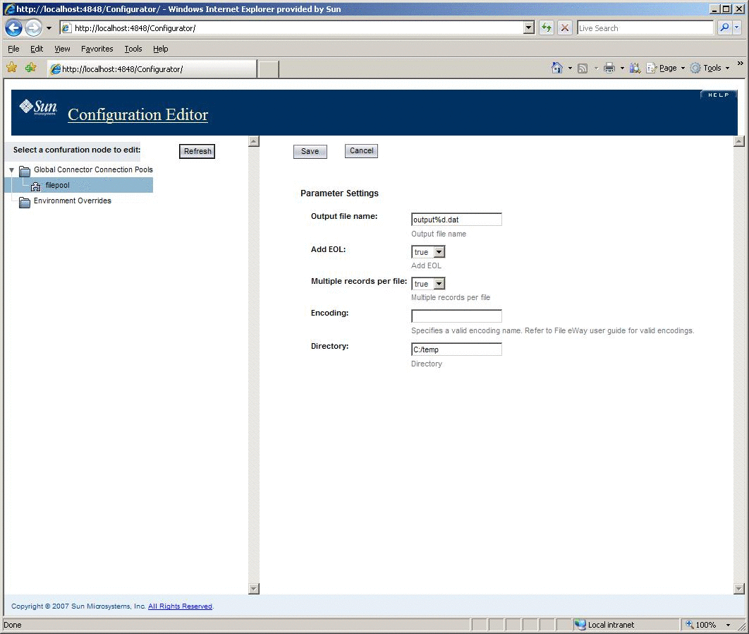 Configure File Outbound Pool