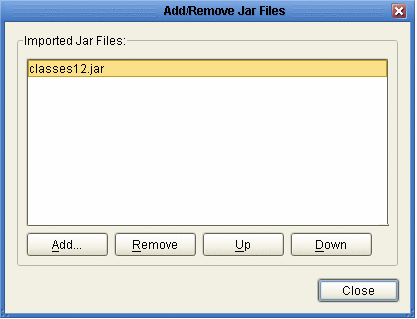 Add/Remove JAR files