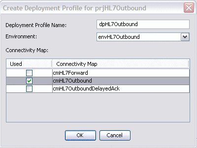 Create Deployment Profile for prjHL7Outbound