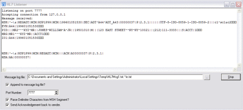 HL7 Listener