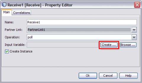 Receive Property Editor