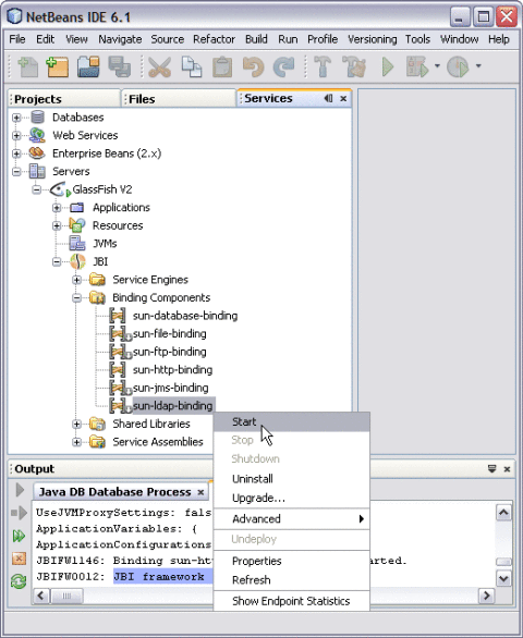 sun ldap start server