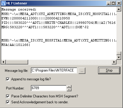HL7 Listener