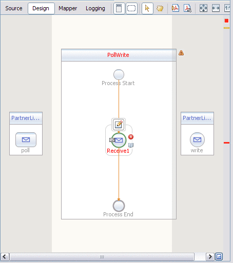 Adding Receive Activity to the BPEL