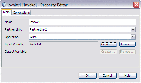 Invoke Activity Property Editor