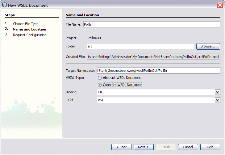 Creating the WSDL Doc for Type Poll