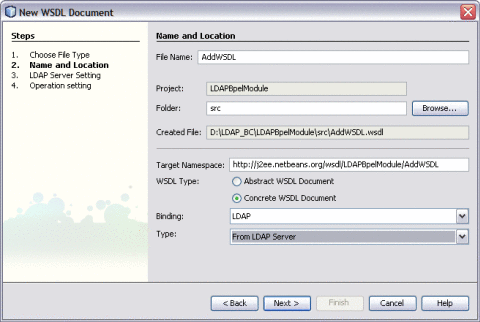 WSDL Type Document Options