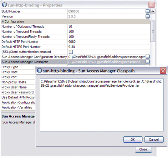 Image shows the HTTP Binding Component Properties Editor
as described in context