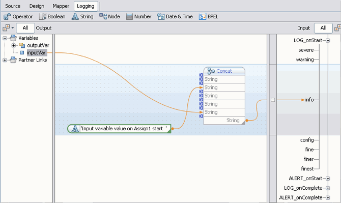 Image shows the Logging mapper as described in contex