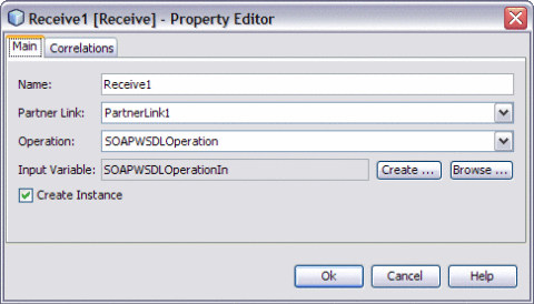 Receive Property Editor