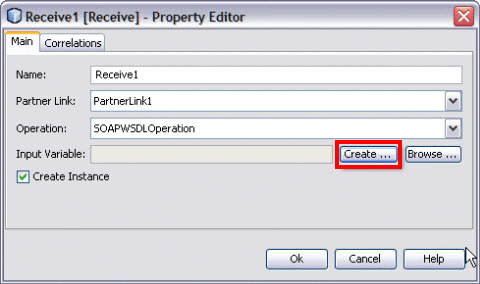 Receive Property Editor