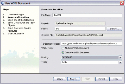 WSDL Document Options