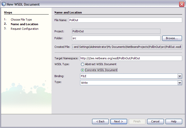 Creating the WSDL Doc for Type Write