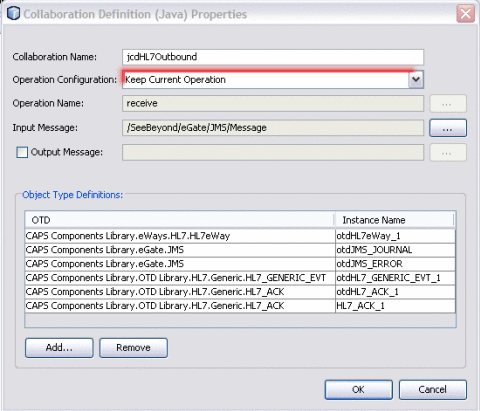 Collaboration Definition (Java) Properties