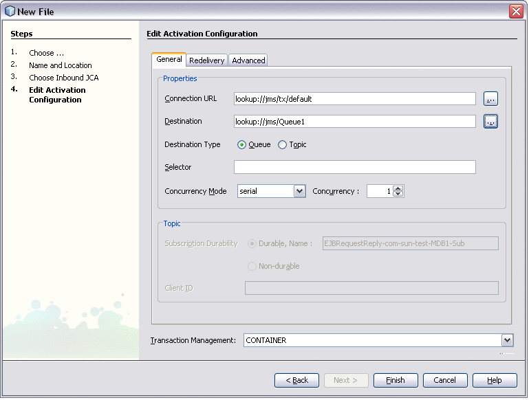 Edit Activation Configuration