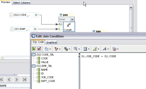Figure shows the Edit Join Condition window.
