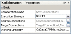 Figure shows the Collaboration – Properties
window.