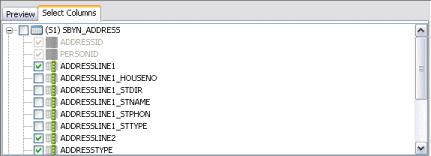 Figure shows the Select Columns to join panel.