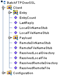 Image displays the BatchFTPOverSSL OTD Structure