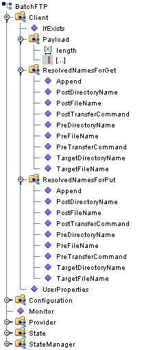 Image displays the BatchFTP OTD Structure