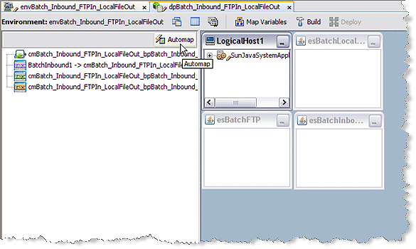 Image shows the Environment Editor prior to using the
Automap function