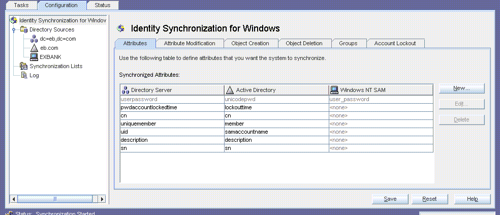 Attribute Settings Window Options