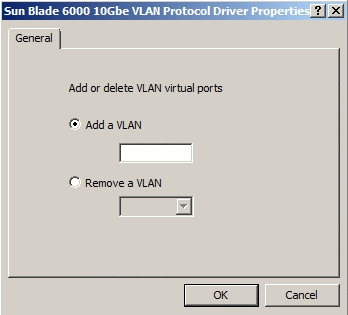 Sun Multiple VLAN Protocol Driver 속성 대화 상자를 나타내는 그림