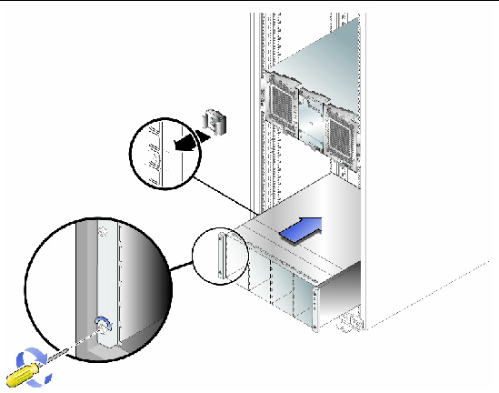 Figure showing expansion tray installation.
