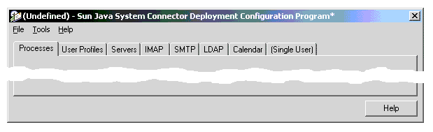 Deployment Configuration Program: Configuration Window